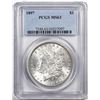 1897 $1 Morgan Silver Dollar Coin PCGS MS63