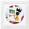 Image 1 : Jean-Michel Basquiat (1960-1988) "Trumpet 1984" Framed Limoges Porcelain Plate