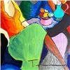 Image 2 : Itzchak Tarkay (1935-2012) "Chit Chat" Original Mixed Media on Board
