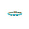 Image 1 : 14KT Yellow Gold 19.55 ctw Turquoise and Diamond Bracelet