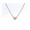 Image 1 : 14KT Yellow Gold 0.15 ctw Diamond Solitaire Necklace