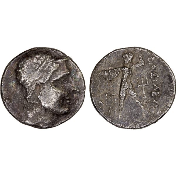 BACTRIA: Diodotos II Theos, ca. 235-225 BC, AR drachm (3.75g), Mint B (probably Bactra), after ca. 2