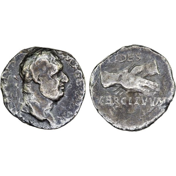 ROMAN EMPIRE: Vitellius, April-December 69 AD, AR denarius (2.84g), Lugdunum, Fine