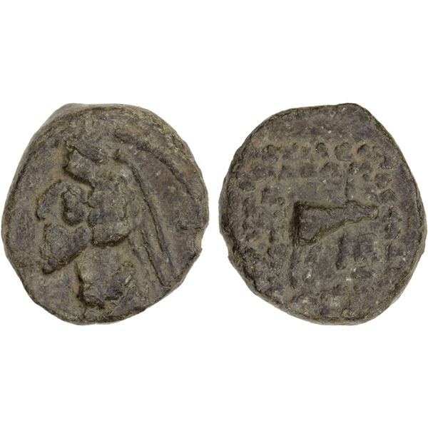PARTHIAN KINGDOM: Phraates IV, ca. 38-2 BC, AE dichalkoi (2.74g), Mithradatkart, VF