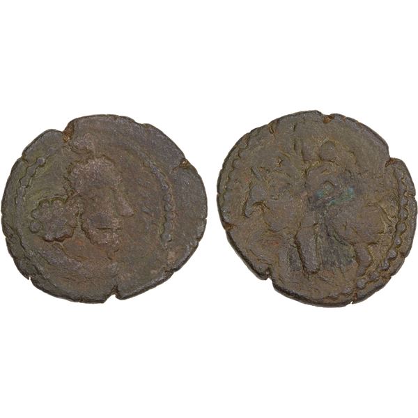 SASANIAN VASSAL: Ardashir Mervshah, mid-3rd century, AE pashiz (2.65g), Marw (Merv), F-VF
