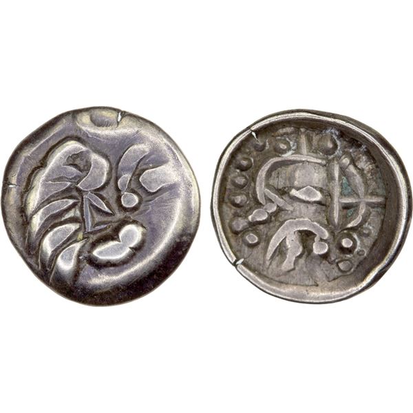 SAMARKAND: Anonymous, ca. 3rd-5th century, AR obol (0.33g), choice VF