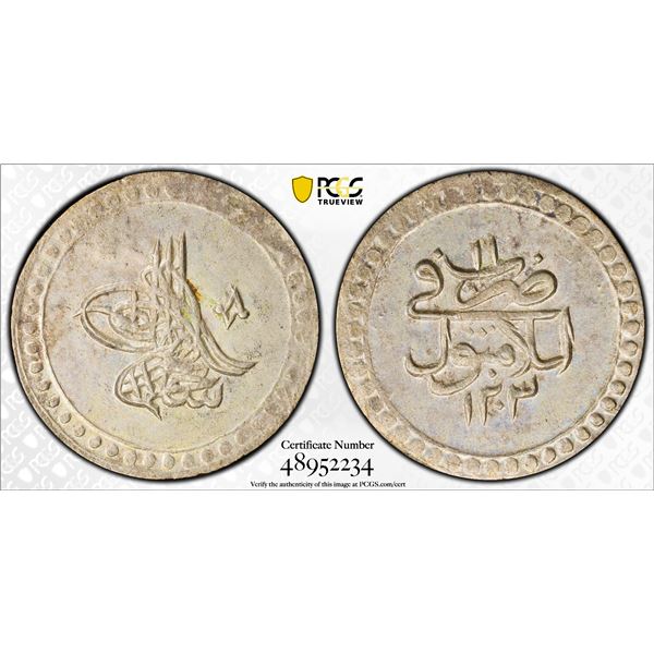 OTTOMAN TURKEY: Selim III, 1789-1807, AR onluk (10 para), Islambul, AH1203 year 11, PCGS MS62