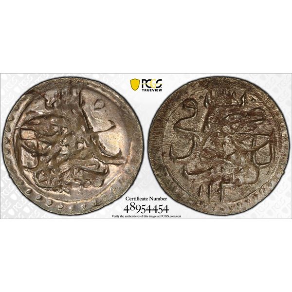 OTTOMAN TURKEY: Selim III, 1789-1807, AR akçe, Islambul, AH1203 year 3, PCGS MS63