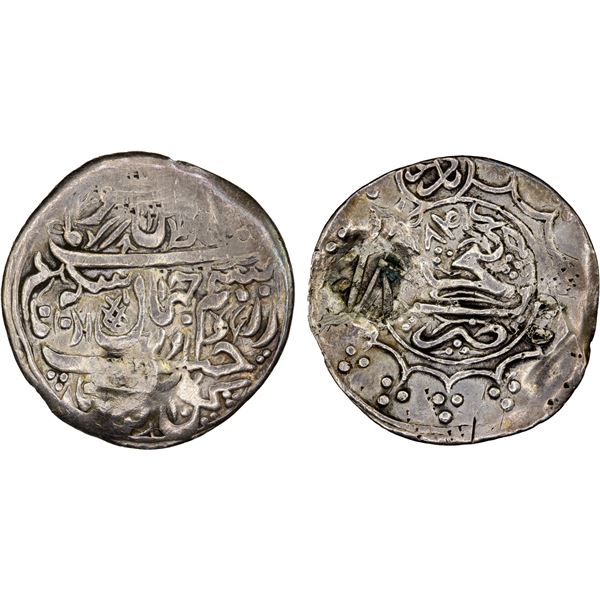 GANJA: Muhammad Hasan Khan, 1760-1780, AR abbasi (3.39g), Ganja, AH1184, VF