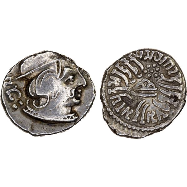 INDIA: WESTERN KSHATRAPAS: Yashodaman II b. Rudrasimha II, 315-332, AR drachm (2.25g), SE241, VF-XF