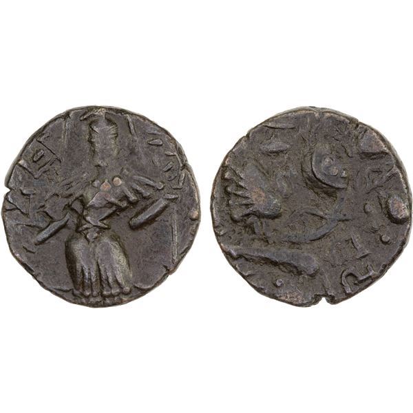 INDIA: HUNS OF KASHMIR: Toramana II, ca. 540-570, AE unit (6.26g), VF-XF