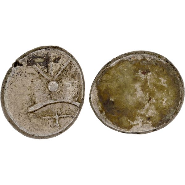 CAMBODIA: Ang Duong, 1840-1860, AR pe (0.79g), VF-XF