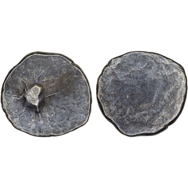 CAMBODIA: Ang Duong, 1840-1860, AR 1/8 fuang (0.18g), VF