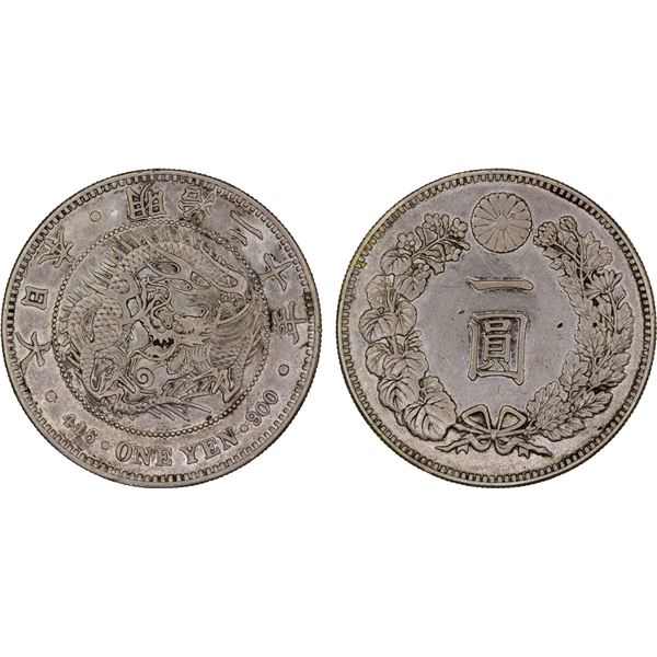 JAPAN: Meiji, 1868-1912, AR yen, year 20 (1887), Choice XF