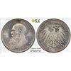 Image 1 : GERMANY: SAXE-MEININGEN: Georg II, 1866-1914, AR 3 mark, 1908-D, PCGS MS64