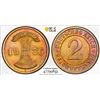 Image 1 : GERMANY: Thrid Reich, AE 2 reichspfennig, 1936-D, PCGS MS64 RB