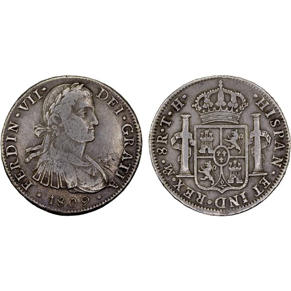 MEXICO: Fernando VII, 1808-1821, AR 8 reales, 1809-Mo, About VF