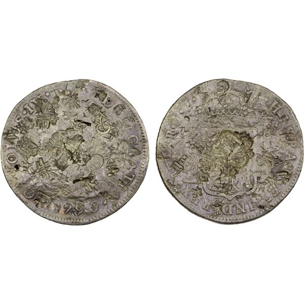 CHINA: CHOPMARKED COINS: PERU: Carlos IIII, 1788-1808, AR 8 reales, 1790-LM, Fine