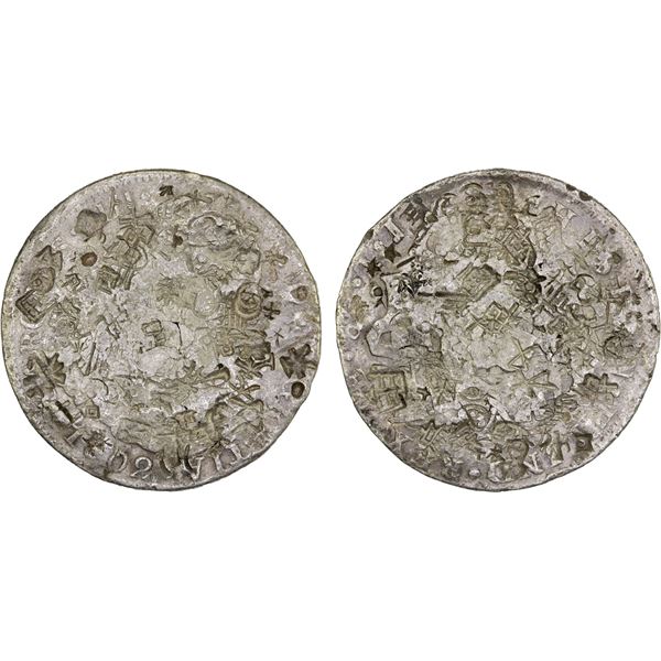 CHINA: CHOPMARKED COINS: PERU: Carlos IIII, 1788-1808, AR 8 reales, 1802-LM, Fine