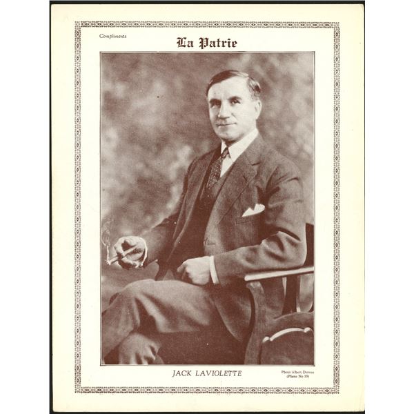 1927-28 La Patrie #19 Jack Laviolette (VG-EX)