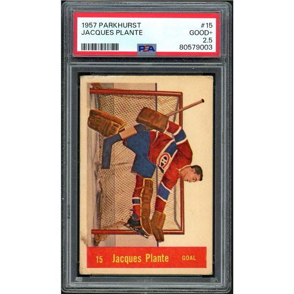 1957-58 Parkhurst #M15 Jacques Plante (PSA 2.5)