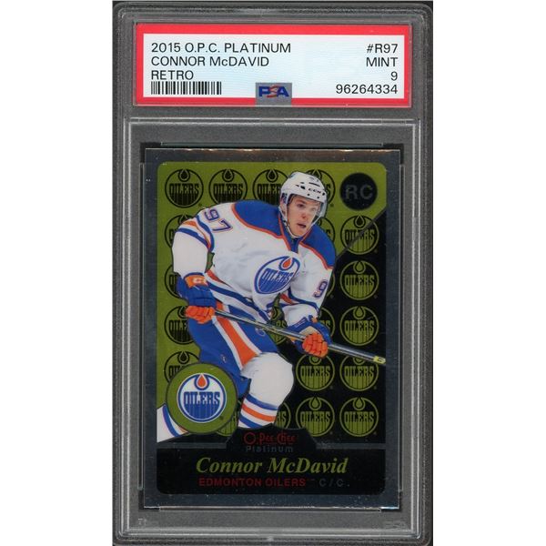 2015 O-Pee-Chee Platinum Connor McDavid RETRO rookie - PSA 9