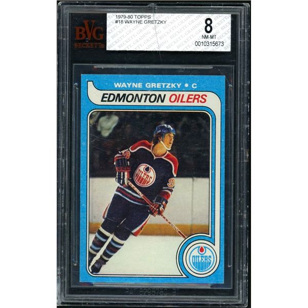 1979-80 Topps #18 Wayne Gretzky RC (BVG 8)