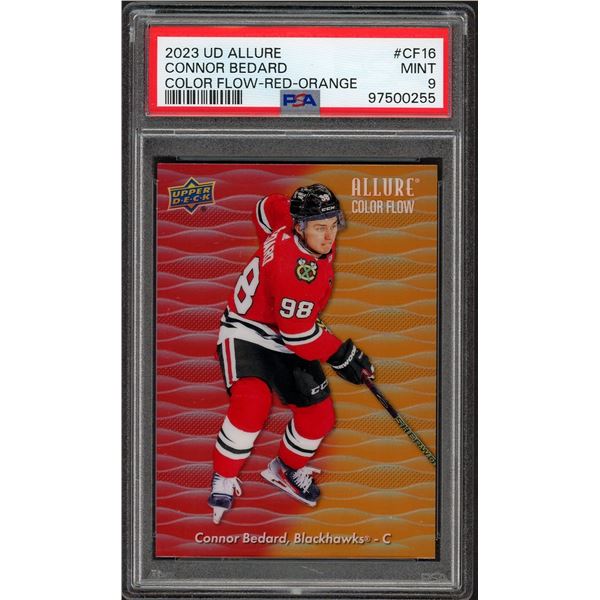 2023 Upper Deck Allure Connor Bedard Red-Orange Color Flow rookie - PSA 9