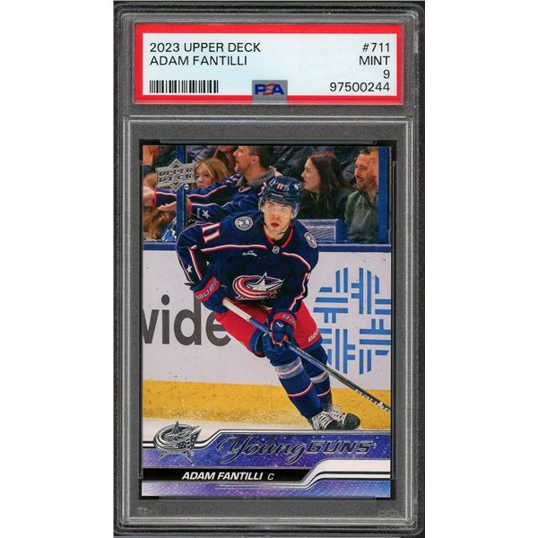 2023 Upper Deck Young Guns Adam Fantilli - PSA 9