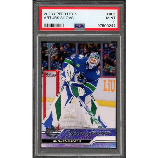 2023 Upper Deck Young Guns Arturs Silovs - PSA 9