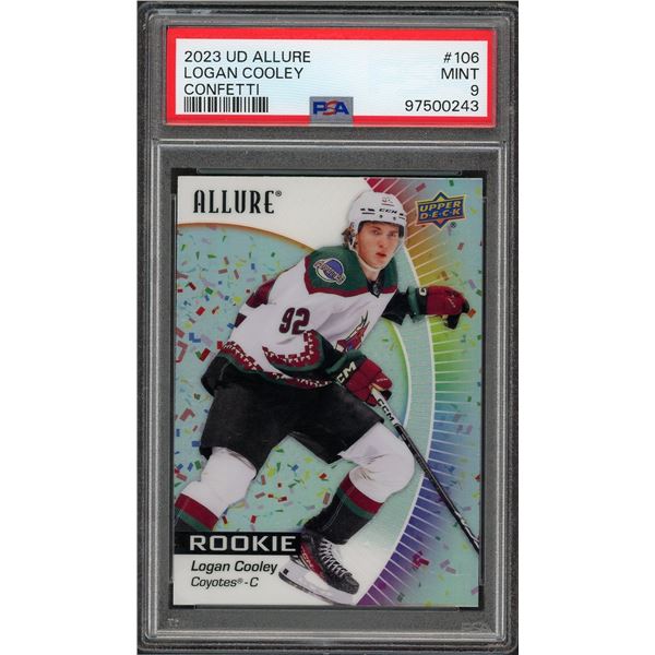 2023 Upper Deck Allure Logan Cooley Confetti - PSA 9