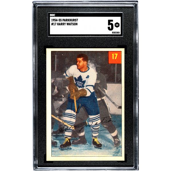 1954-55 Parkhurst #17 Harry Watson (SGC 5)