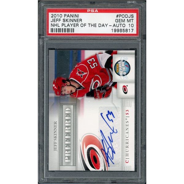 2010 Panini "Player of the Day" Jeff Skinner rookie autograph - PSA 10