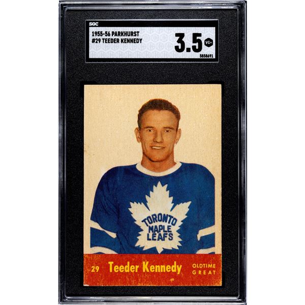 1955-56 Parkhurst #29 Teeder Kennedy OTG (SGC 3.5)