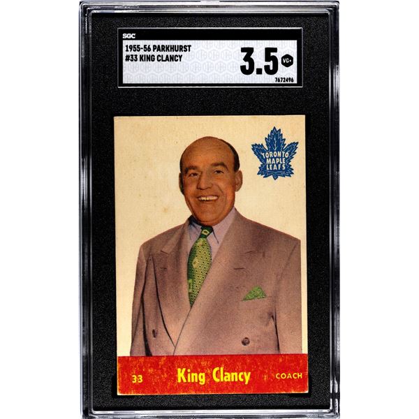 1955-56 Parkhurst #33 King Clancy (SGC 3.5)