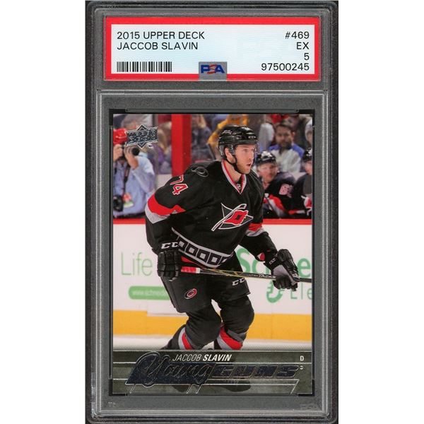2015 Upper Deck Young Guns Jaccob Slavin - PSA 5