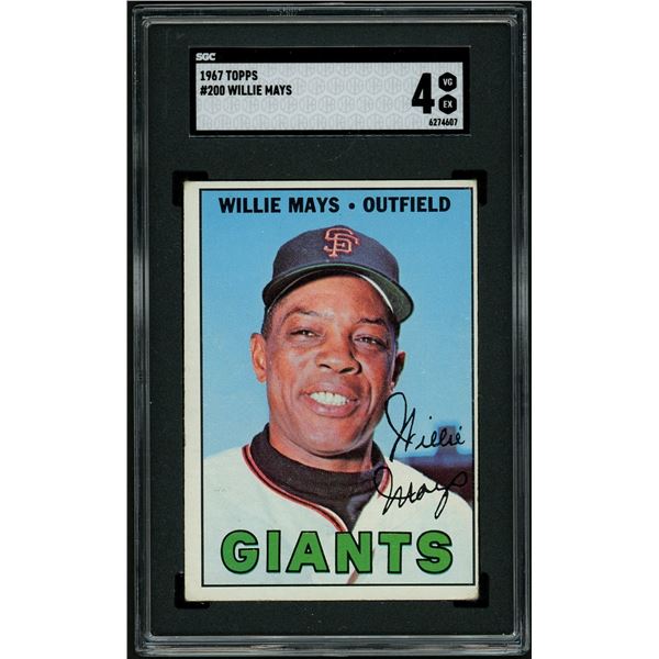 1967 Topps #200 Willie Mays (SGC 4)