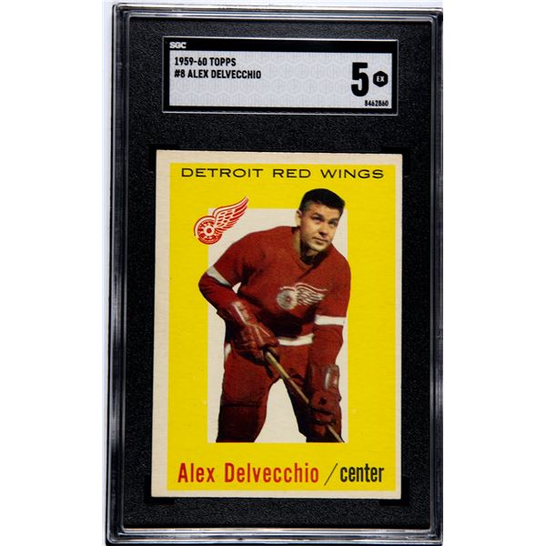 1959-60 Topps #8 Alex Delvecchio (SGC 5)