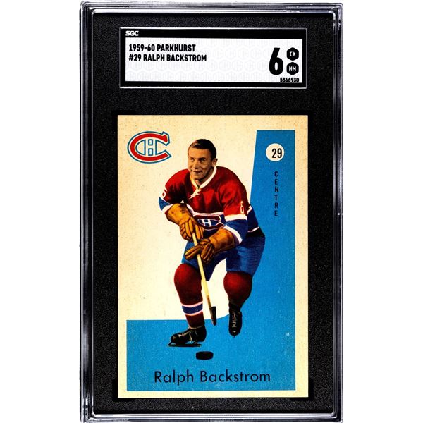 1959-60 Parkhurst #29 Ralph Backstrom (SGC 6)