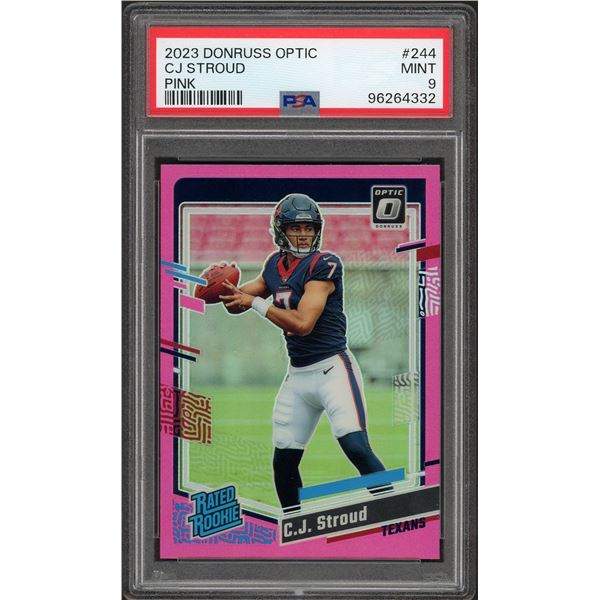 2023 Donruss Optic CJ Stroud Pink Rated rookie - PSA 9