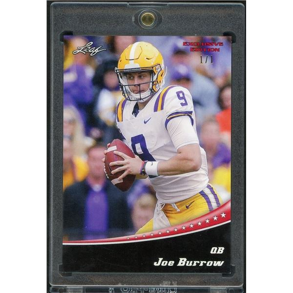 2020 Leaf Joe Burrow "1st ever print" exclusive 1of1 red parallel