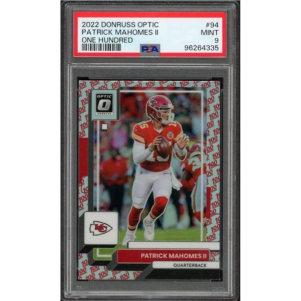 2022 Donruss Optic Patrick Mahomes One Hundred - PSA 9