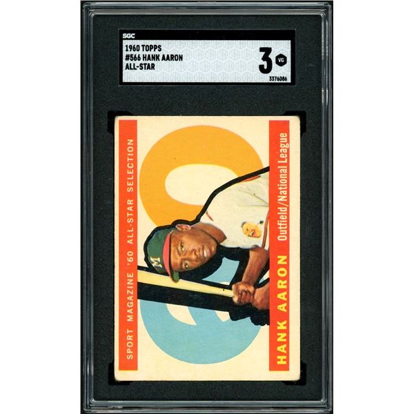 1960 Topps #566 Hank Aaron AS (SGC 3)