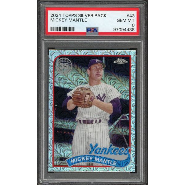 2024 Topps Silver Pack Mickey Mantle - PSA 10