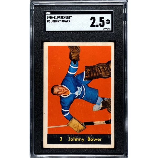 1960-61 Parkhurst #3 Johnny Bower (SGC 2.5)