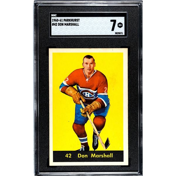 1960-61 Parkhurst #42 Don Marshall (SGC 7)