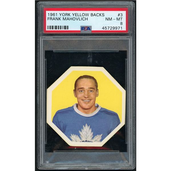 1961-62 York #3 Frank Mahovlich (PSA 8)