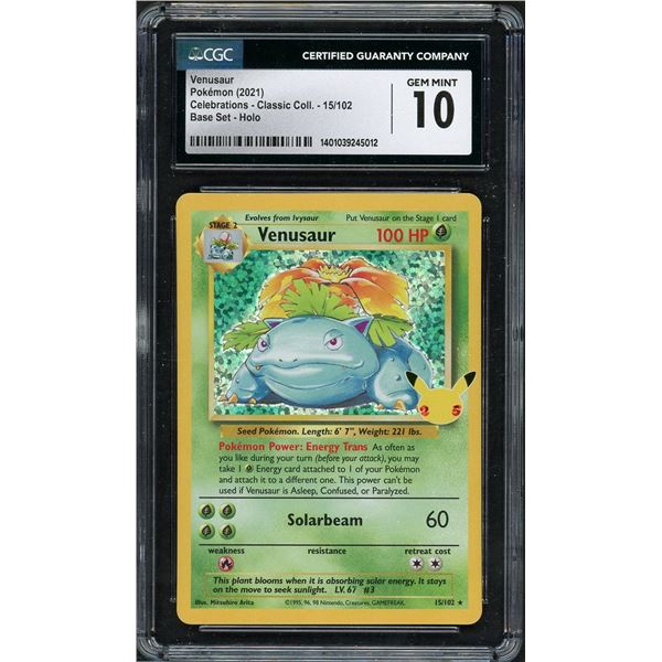 2021 Pokémon Venusaur - Celebrations classic collection - CGC 10