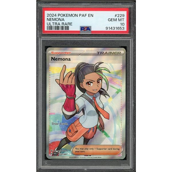 2024 Pokémon Nemona FA Trainer - Paldean Fates - PSA 10