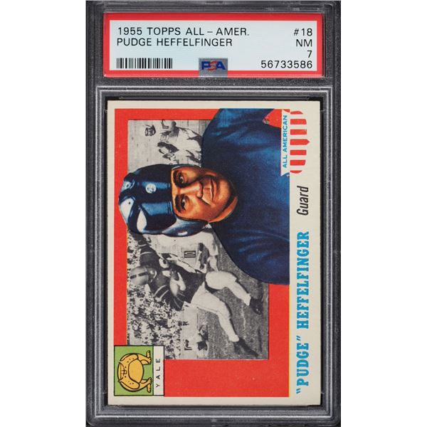 1955 Topps All-American #18 Pudge Heffelfinger SP (PSA 7)